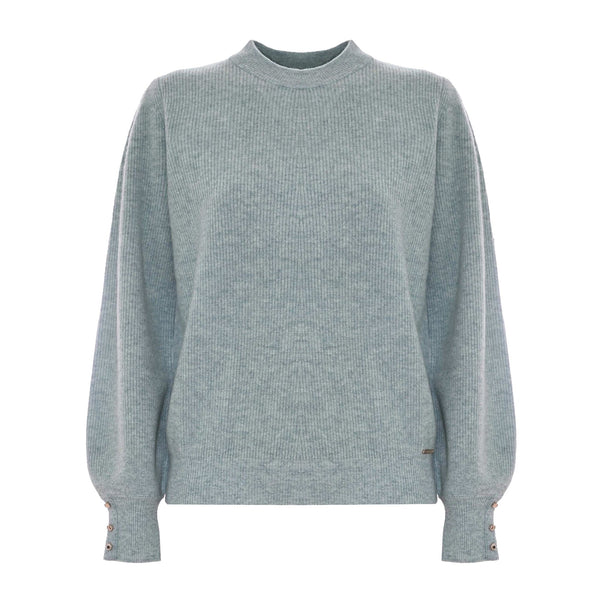 Kocca Pullover Maglia Donna con maniche a palloncino Verde - Francavilla Moda